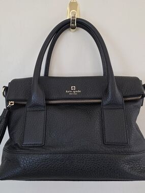 Kate Spade Black Pebbled Leather Satchel